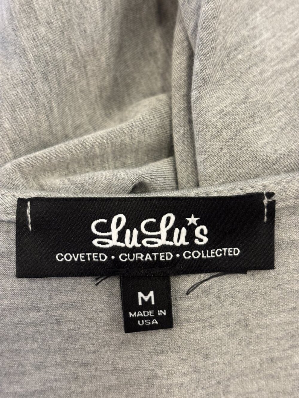 Lulu's Gray Ruched Bodycon Dress 3/4 Sleeve M Like New - Picture 4 of 5
